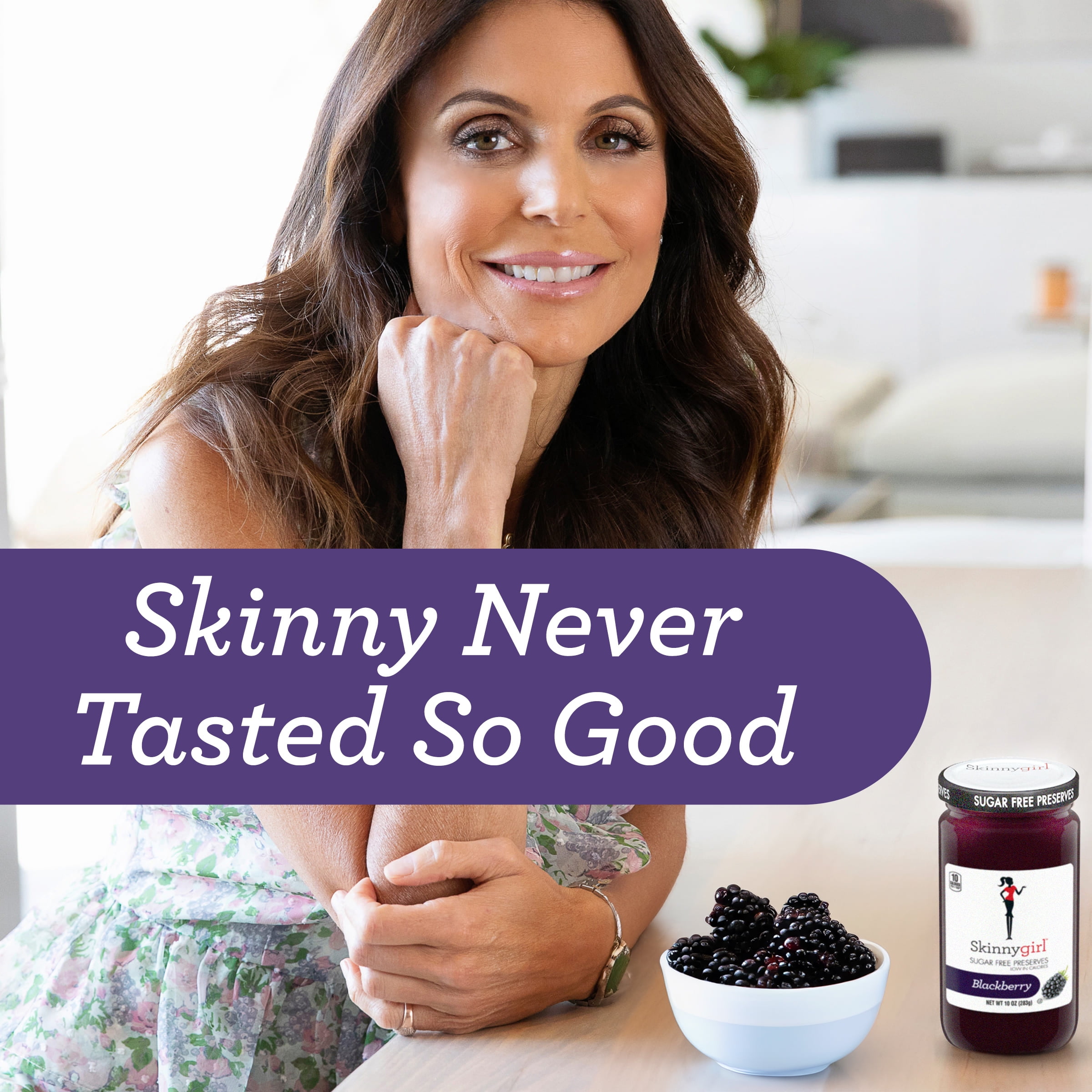 (2 pack) Skinnygirl Sugar Free Blackberry Preserves, Kosher, 10 oz