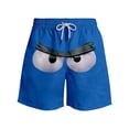 thumbnail image 4 of Gelikeya Boys Shorts Stylish Summer Swim Trunks Quick Drying Beachwear Sports Swimming Board Shorts Holiday Party Bathing Suits #01 Blue, 3-4 Years, 4 of 5