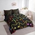 thumbnail image 3 of Homewish Boys Girls Cute Black Cats Twin Bedding Sets 7-Piece,Cartoon Animal Bedding Comforter Set Microfiber,Kawaii Pets Breathable Sheet Sets,Lightweight Room Decor,Reversible, 3 of 8