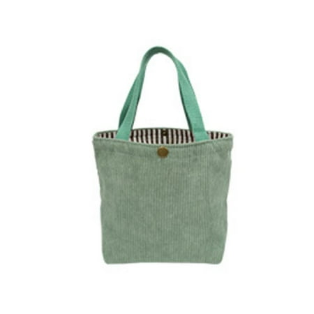 

TINYSOME Corduroy Lunch Bag Reusable Picnic Bucket Bags Casual Tote Female Portable Purse