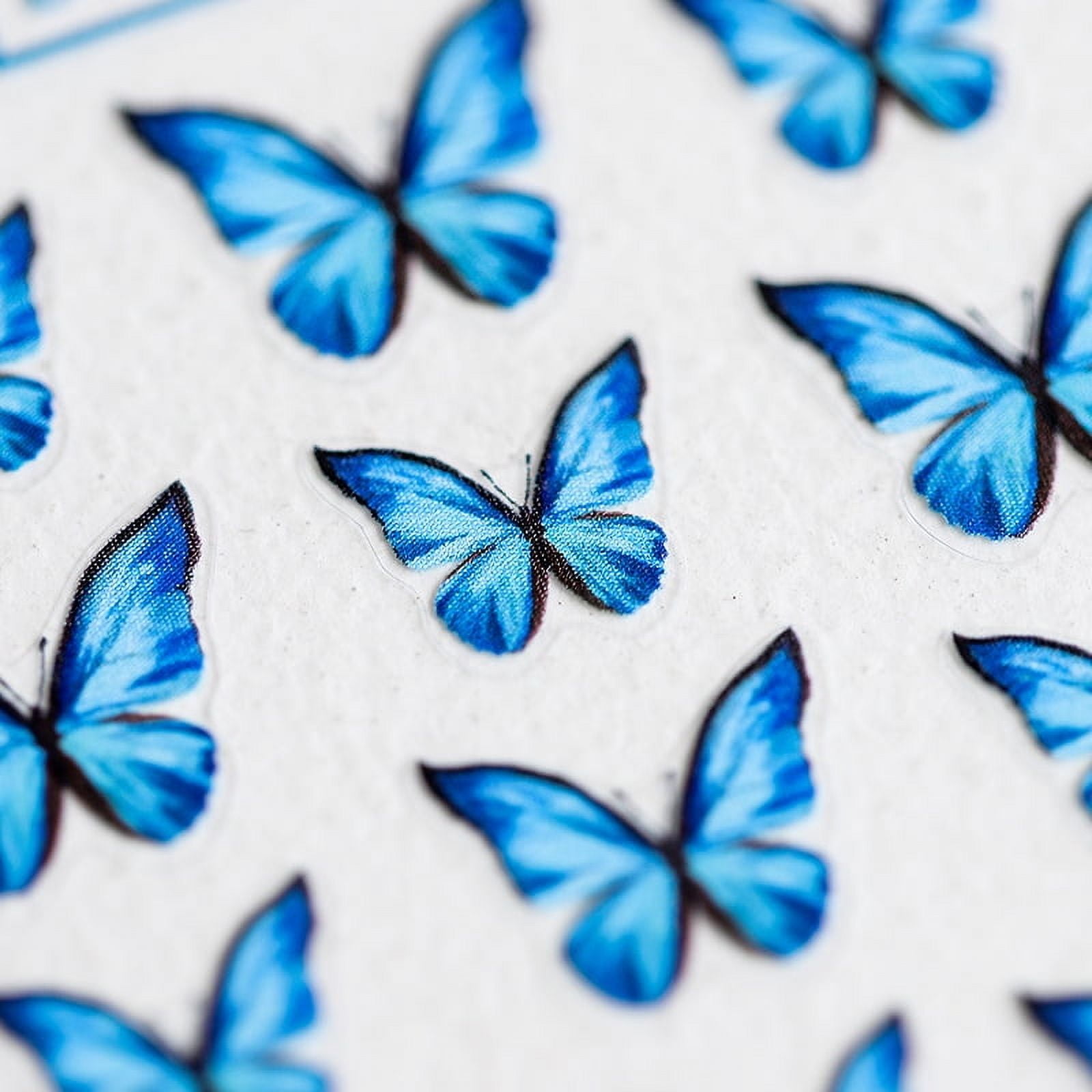 1pcs 5D Fashion Butterfly Nail Art Stickers Kawaii Black Blue Butterfly Nail Decoration Decals Transfer Self Adhesive Slider DIY