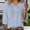 Blue, variant on Tweang Cotton Blend Tops for Women Peasant Blouses for Women Floral Embroidered Boho Tops Boho Peasant Blouses Boho Tops for Women 2026 Cotton Button Down Graphic Shirt Half Sleeve Blouses Blue L