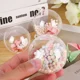 thumbnail image 5 of Bolas navideñas transparentes de 5/6/8/10 cm, bolas huecas de plástico rellenables para hacer tú mismo, adornos colgantes para árbol de Navidad, regalos para fiestas en el hogar, caja de decoración, 5 of 5