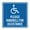 Blue, variant on Square please ring bell for assistance Sign (Brushed Silver) Small