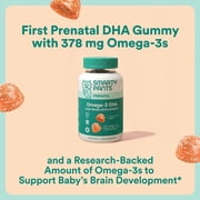 SmartyPants Prenatal Omega 3 DHA Gummies, Prenatal Vitamins for Women to Support Baby Brain Development with Algal Oil, Gluten Free, Clean Label, Orange Lemon Flavor, 120 Gummies (30 Day Supply)