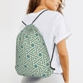 thumbnail image 6 of XMXT Unisex Drawstring Backpack for Women Men, Vintage Geometric Prints Waterproof Gym Bag String Bags for Shopping Sport Travel, s, 6 of 8