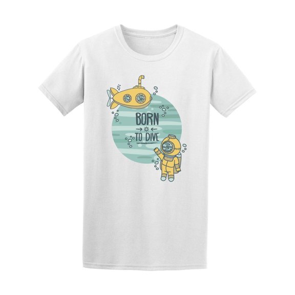 Born To Dive Cartoon Tee Men's -Image by Shutterstock