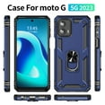 thumbnail image 2 of Designed for Motorola Moto G 5G (2024) Case, Military Grade Protective Phone Case Cover with Enhanced Metal Ring Kickstand [Support Magnet Car Mount] for Moto G 5G (2024), Blue, 2 of 7