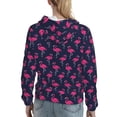 thumbnail image 7 of Lsque Cute Flamingo Pattern Casual Women's Hoodie,Hooded Sweatshirt with Kangaroo Pocket,Pullover Hoodie with Eye-catching Drawstrings-Medium, 7 of 7