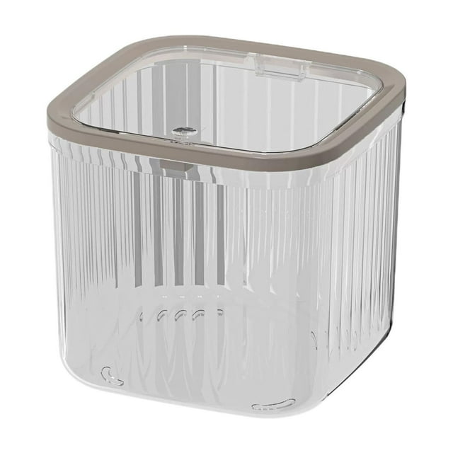 JASKFLY Plastic Desktop Cover Storage Box 1-Pack Mini Desktop Trash Can with Press Lid Small