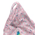 thumbnail image 5 of Nautical Lounger Chair Bag, Sea Shells Underwater Oceanic Marine Life Creatures Doodle Inspired Exotic Pastel, High Capacity Storage with Handle Container, Lounger Size, Pink Blue, by Ambesonne, 5 of 5