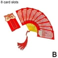 thumbnail image 3 of Creative Fan Shape Angpao Spring Festival Red Envelope CNY Foldable Blessing Red Pocket Summer Surprise Mother Birthday Surprise Gift, 3 of 8