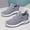 Grey, variant on Womens Lace Up Sneakers Round Toe Flat Sole Athletic Shoes for Women Summer Walking Running Sports Shoes Sneakers US :9