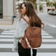 thumbnail image 5 of Mochila WYFJNX de cuero para mujer, bolso de moda marrón, 5 of 7
