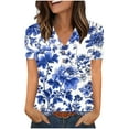 thumbnail image 4 of ATENAR T Shirts for Women Soft Lightweight Shirts for Women Loose Tee Blue L, 4 of 7