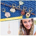 thumbnail image 4 of 2 set Plant Stitch Markers Alloy Enamel Crochet Stitch Marker Charms Locking Stitch Marker DIY Handmade Gift for Knitting Weaving Accessories Quilting Handmade Jewelry, 4 of 6