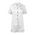 thumbnail image 4 of Vividxx Women's Casual Shorts Suit With Pocket Button Top And Printed Design For Everyday Relaxation And Comfort Fall Outfits 2025, 4 of 5