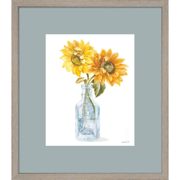Great Art Now Fresh Cut Sunflowers I by Danhui Nai, Framed Wall Art, 16.5W x 19H