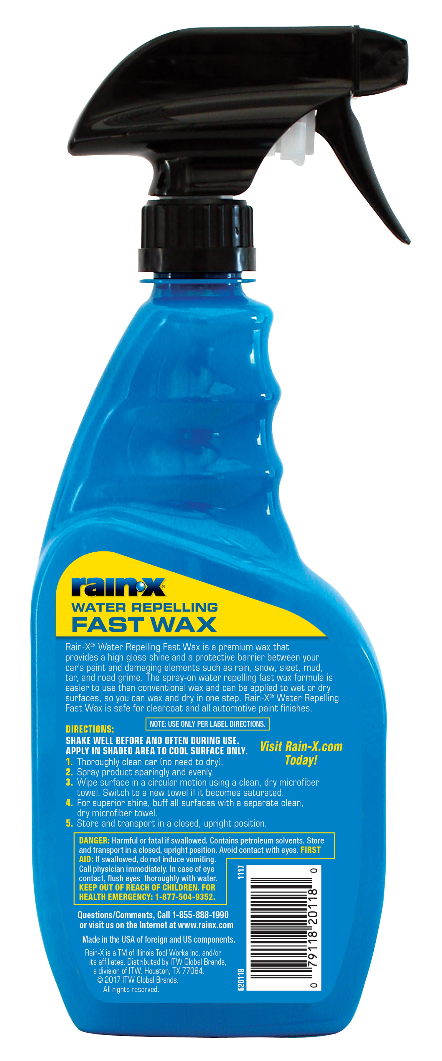 Rain-X 2-IN-1 Spray Fast Wax and Water Repellent - 620118W