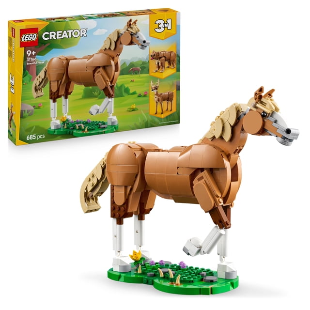 Lego Creator 31166 Enjoyable Horse Toy Birthday Present Blocks for Girls Boys Children 9 Years Old 10 Years Old 11 Years Old Elementary School Interior Stylish Figure Goods Mom Father