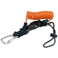 thumbnail image 4 of Lipstore Diving Coil Lanyard Spring Coiled Camera Lanyard Metal with Hook Freediving Rope Orange, 4 of 8