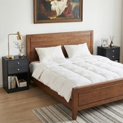 UBesGoo 2 Drawers Wooden Nightstand in Black Finish Bedside Table Bedroom