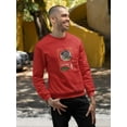 thumbnail image 2 of Earth Sphere Techno Style Sweatshirt Men -Image by Shutterstock, Male Small, 2 of 4