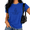 Blue, variant on Women's Catholic Youth Faith Outfit Line Flame God Purpose Bible Verse Short Sleeve Crewneck Green Tops
