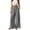 Grey, variant on Women's High Waist Wide Leg Pants, Cotton Linen Flare Leg Palazzo Trousers with Pockets, Elastic Waist Casual Bell Bottom Pants for Daily Wear, Vacation and Boho Chic Outfits Black L