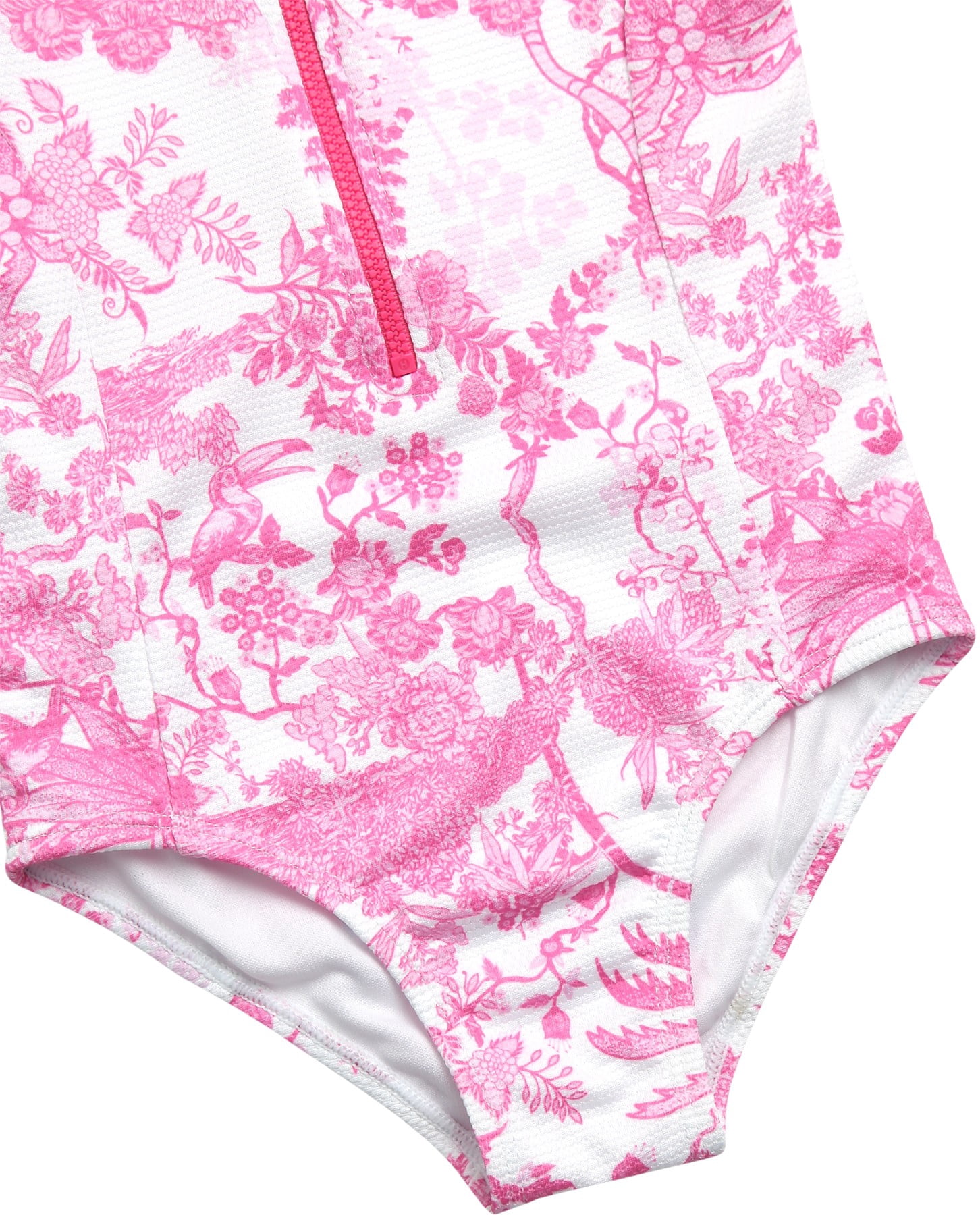 Jessica Simpson Girls' Long Sleeve Rashguard One-piece Swimsuit, Sizes 4-16
