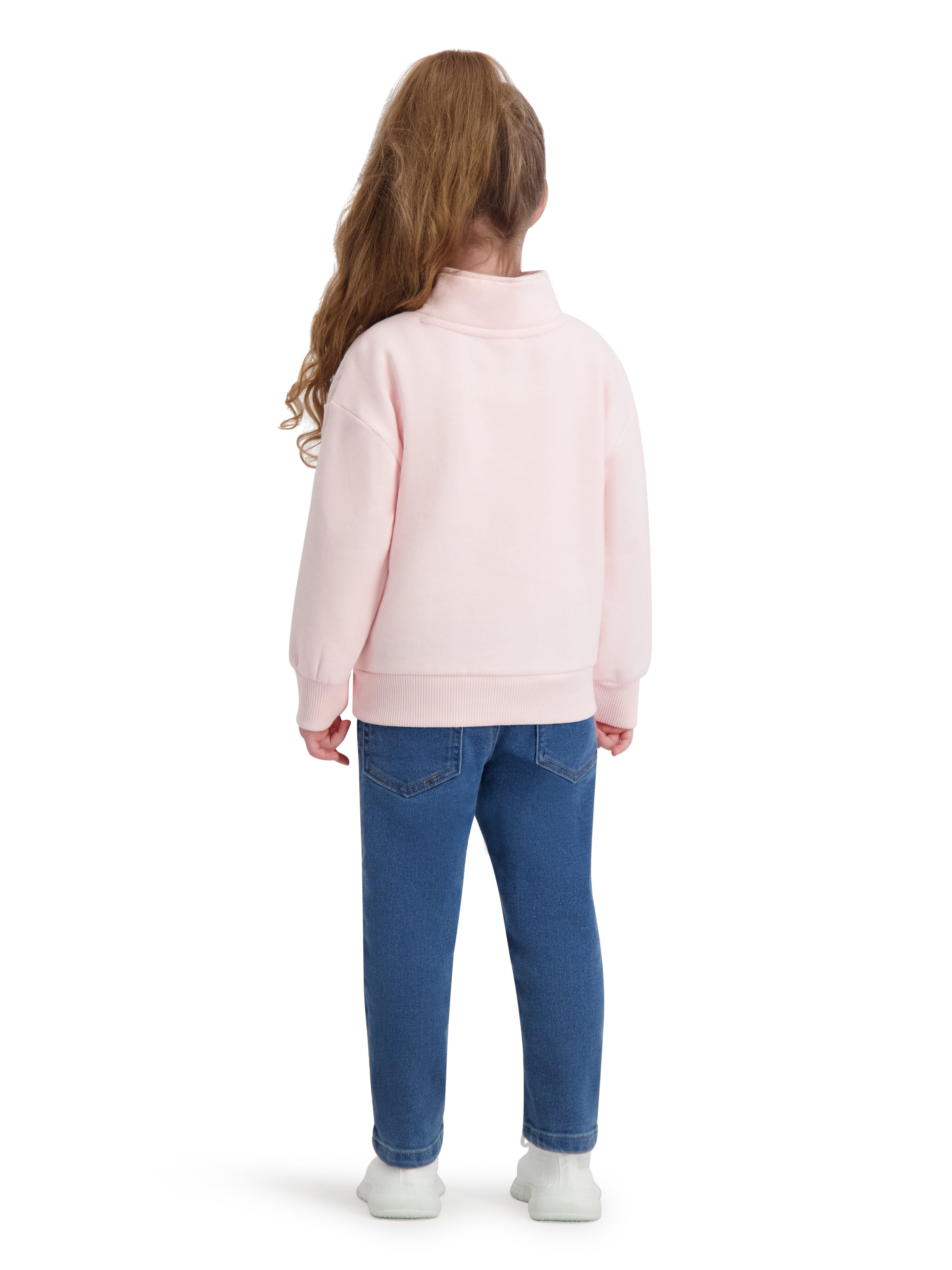 Minnie Mouse Toddler Girls Solid Quarter Zip Top, Sizes 12 Months - 5T