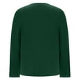 thumbnail image 7 of Olyvenn Fashion Fall Women Tops Puff Long Sleeve Chiffon Work Blouses Dressy Casual Crewneck Flowy Shirts Tees Tunics Green XXL, 7 of 7