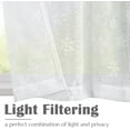 thumbnail image 4 of EcoNesxp White Tulle Curtains Snowflake Kitchen Curtains Snow Layer Curtains 24 Inch Winter Cafe Curtains Modern Small Curtain Rod Pocket Tulle for Bedroom Bathroom RV Light Filter 2 Pieces, 4 of 5