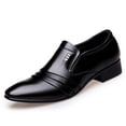 thumbnail image 1 of Zapatos de cuero para hombre, zapatos de verano transpirables para hombre, zapatos casuales de moda de estilo coreano para hombre, 1 of 4