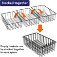 thumbnail image 6 of 12 PACK (3 Szie) Small Wire Storage Baskets for Organizing,Pantry Organization Bins for Cabinets, Metal Basket for Kitchen, Bathroom Organizer (Black), 6 of 7