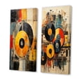 thumbnail image 3 of Designart "Retro Vibes in Colorful Vinyl I" Vinyl Records Wall Art Set Of 2 - Multi-Color Fashion Gallery Wall Set For Home Decor, 3 of 7