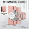 thumbnail image 3 of Allytechgroup iPhone 12 Pro Max Case Wallet, 2-in-1 Detachable Magnetic Back Cover Compatible with MagSafe Secure and Stylish Protection RFID Blocking Phone Case for Apple iPhone 12 Pro Max, Pink, 3 of 9