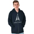 thumbnail image 3 of Military Classic US Space Force Logo Zip Up Hoodie Men's Women's Brisco Brands X, 3 of 6