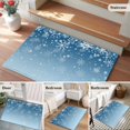 thumbnail image 5 of 2x3 Ft Entryway Area Rug, Blue Ombre Christmas Snowflake Kitchen Rug Runner Washable Floor Mat, Winter Snowflake Xmas Non Slip Indoor Door Mat Throw Carpet for Bathroom Living Room Bedroom, 5 of 8