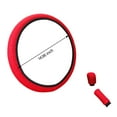 thumbnail image 3 of CxhicLuv Car Steering Wheel Cover, Auto Steering Wheel Sheath, Microfiber Ice Silk All-Season Use, Car Interior Comfort Accessories, Non-Slip Grip Helper for Drivers, Car Owners, Red, 3 of 8