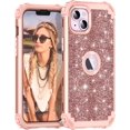 thumbnail image 1 of Lontect pour iPhone 14 Cas Paillettes Brillant Résistant aux Chocs Hybride Robuste à Fort Impact Housse de Protection, 1 of 5