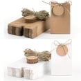 thumbnail image 2 of 10 retro kraft paper gift boxes, white and brown color packaging bags, DIY rope labels, birthday wedding party gift supplies, 2 of 2