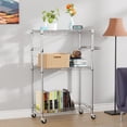 thumbnail image 4 of FDW 3-Tier Storage Wire Rack Metal Storage Shelf Heavy Duty Shelf With Wheels For Home,Chrome, 4 of 8