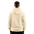thumbnail image 3 of Kixjoy Men's Fashion Hoodies & Sweatshirts Fashion Long Sleeve Oversized Hoodies for Men Casual Drawstring Loose Fit Pullover Sweatshiet Lightweight Winter Sweatshirt, Beige 2XL, 3 of 5