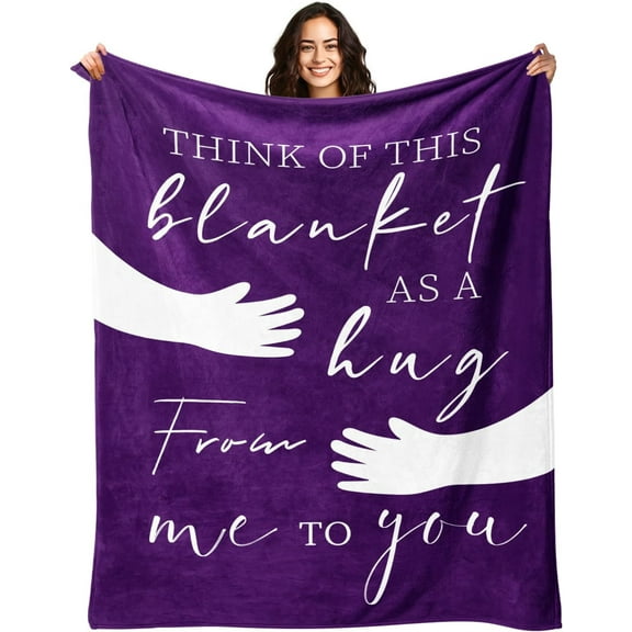 Get Well Gifts for Women - Thinking of You Gift for Woman - Get Well Soon Presents for Women After Surgery - Breast Cancer Care Inspirational Healing Blanket for Woman - Hug Blanket