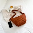 thumbnail image 4 of Bolso bandolera para mujer, bolso de bola de masa hervida de algodón, correa fruncida ajustable, bolso diario para mujer, 4 of 6