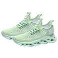 thumbnail image 1 of Zapatos para caminar transpirables sin cordones para hombre, zapatillas de deporte informales ultraligeras y a la moda para gimnasio, color verde, 1 of 6
