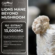Grow Vitamin Beyond Mushroom Capsules, 13,000mg, 30-Day Supply, Non-GMO