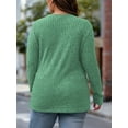 thumbnail image 5 of FlorCurve Plus Size Sweater for Women Long Sleeve Crew Neck Pullover Sweaters Casual Tunic Tops, Green 4XL, 5 of 7