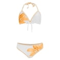 thumbnail image 5 of Babysbule Flower Print Halter Triangle Two-Piece Bikini Set S-XL Women's Summer Beach Swimwear, 5 of 9